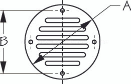Sea Dog Drain Cover with Air Vent Stainless steel - 700707