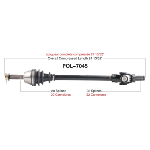 TrakMotive Complete Axle Fits Polaris - 216252