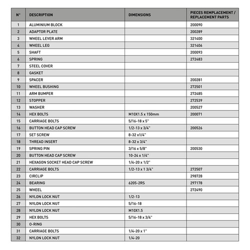 Kimpex Rouski Gen 3 Retractable Wheels System Tuner - 472570