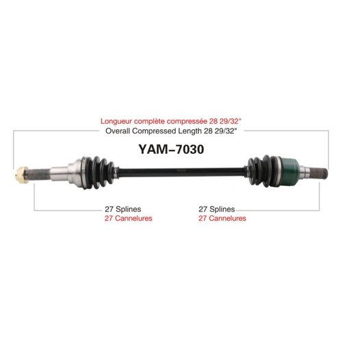 TrakMotive Complete Axle Fits Yamaha - 216256