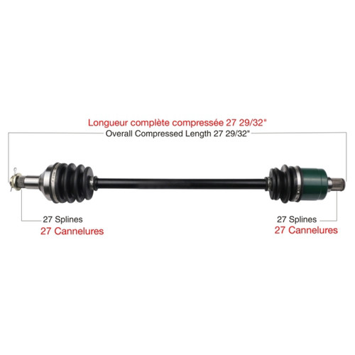 TrakMotive Complete Axle Fits Arctic cat - 216285