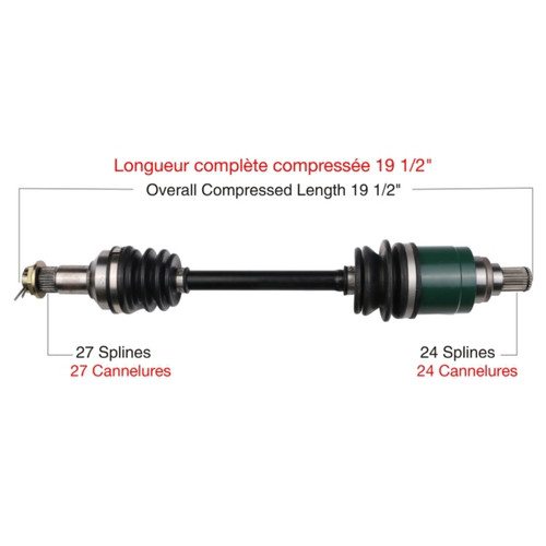 TrakMotive Complete Axle Fits Arctic cat - 216286