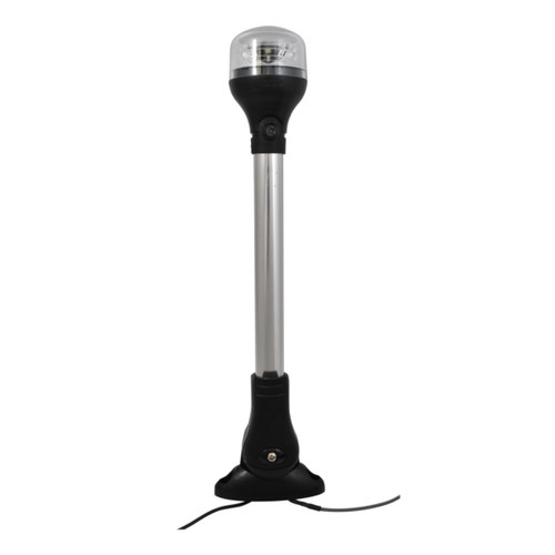 Attwood All Around Navigation Light, Vertical Mount with 20” Pole Navigation light - Black - 732548