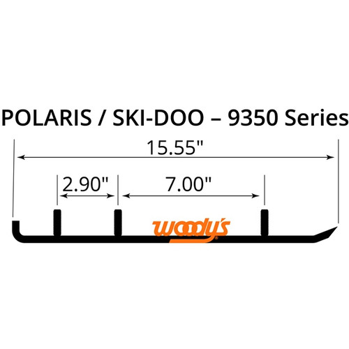 WOODYS Trail Blazer IV Carbide Runner Blowmold - Fits Ski-doo - 463113