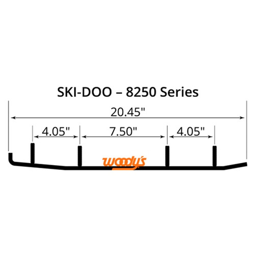 WOODYS Dooly Carbide Runner Composite Flex - Fits Ski-doo - 463128