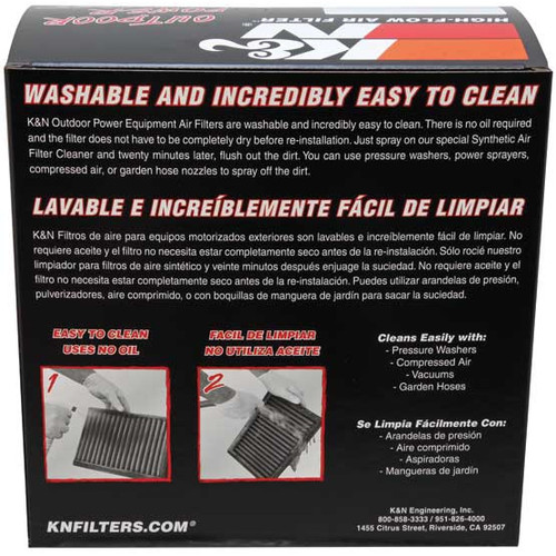 K&N Air Filter Fits Kubota, Fits John Deere - 076986