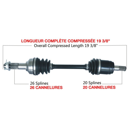 TrakMotive Complete Axle HONDA - 216344