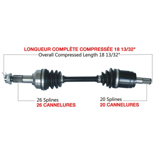 TrakMotive Complete Axle HONDA - 216345