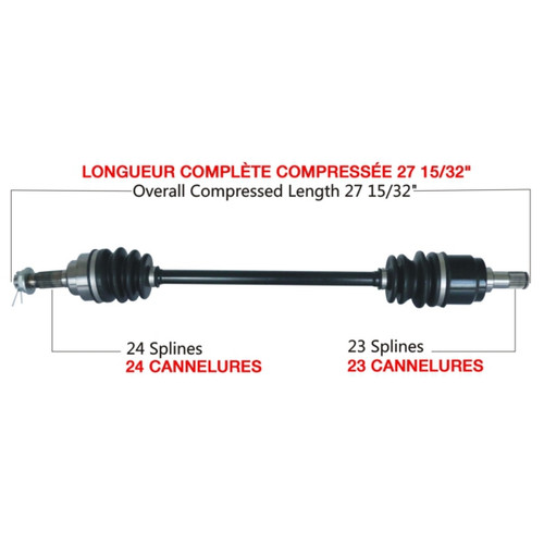 TrakMotive Complete Axle Fits Honda - 216352