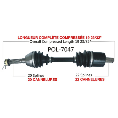 TrakMotive Complete Axle Fits Polaris - 216359