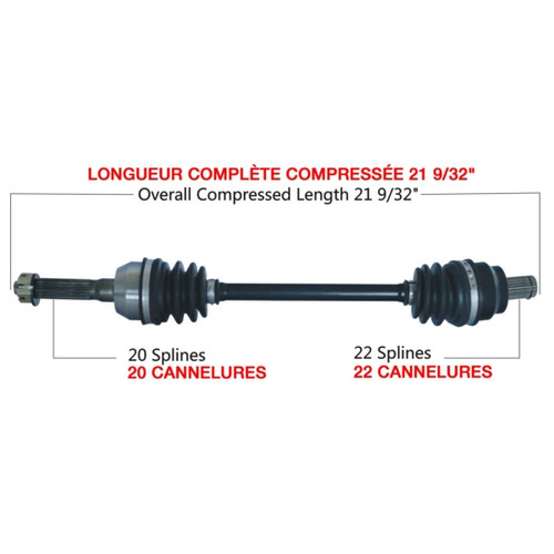 TrakMotive Complete Axle Fits Polaris - 216365