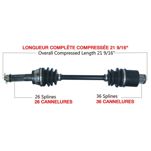 TrakMotive Complete Axle Fits Polaris - 216366