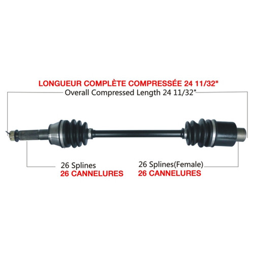 TrakMotive Complete Axle Fits Polaris - 216367