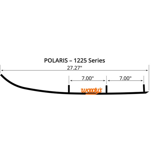 WOODYS Extender Trail III Carbide Runner Rush, IQ2 Trak, IQ Trak, IQ Trak Dual, Polaris Race, Steel Ski, Sans selle & composite, Edge - Fits Polaris - 463150