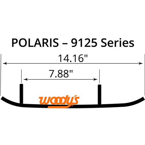 WOODYS Extender Trail III Carbide Runner Sidehiller - POLARIS - 463154