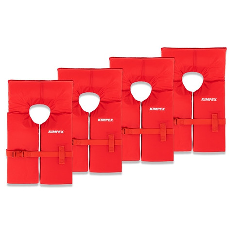 Kimpex Set of 4 Keyhole Life Jacket - One Size Fits All - 777934