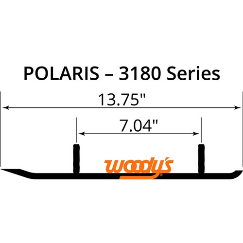 WOODYS Trail Blazer IV Carbide Runner IQ2 Trak, Steel Ski, Sans selle & composite, EZ Steer - 463158