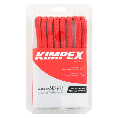 Kimpex Braided Dock Line 15' - 3/8" - MFP - Braided - 748538