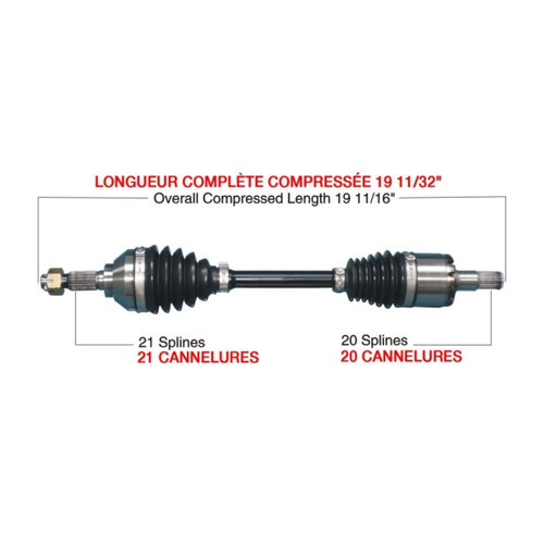 TrakMotiveHD Complete HD Axle KAWASAKI - 216496