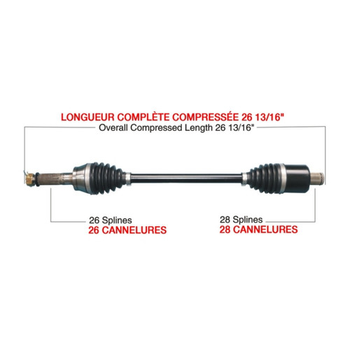 TrakMotiveHD Complete HD Axle Fits Polaris - 216524