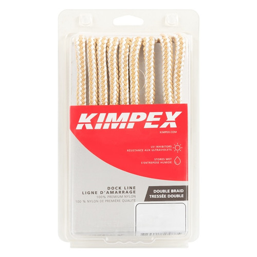 Kimpex Double Braided Dock Line 15' - 3/8" - Nylon - Double Braided - 748564