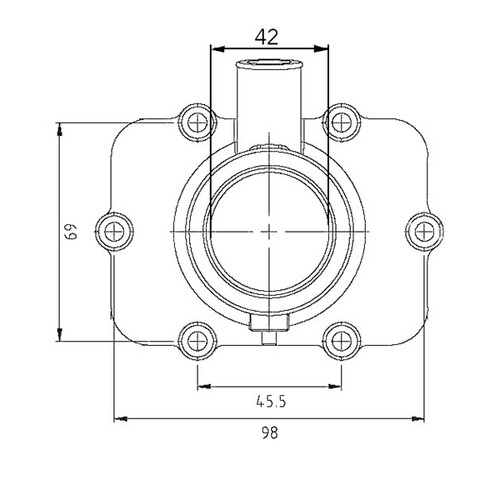 Kimpex Carburetor Adapter Mounting Flange SKI-DOO - 301748