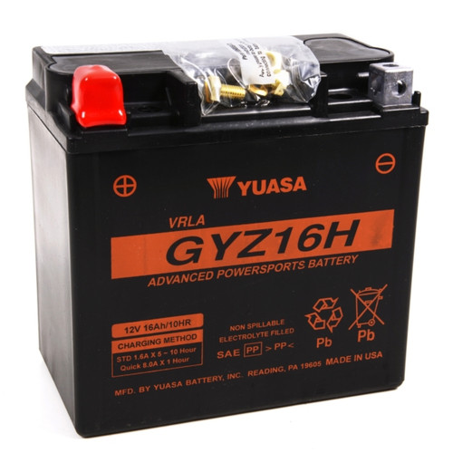 Yuasa Battery Maintenance Free AGM High Performance GYZ16H - 010288
