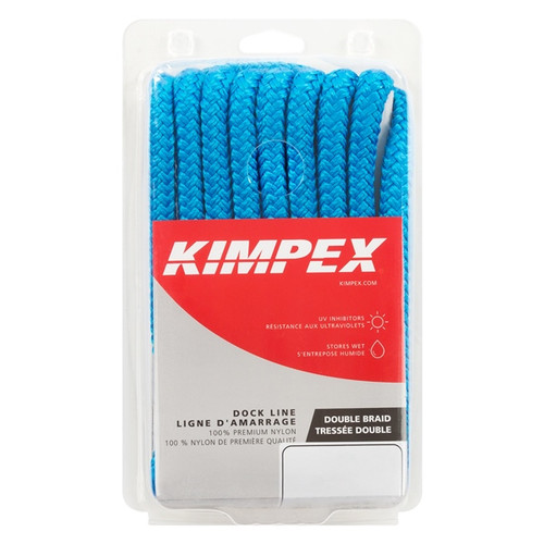 Kimpex Double Braided Dock Line 15' - 1/2" - Nylon - Double Braided - 748572