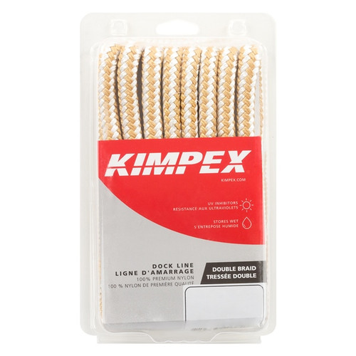 Kimpex Double Braided Dock Line 15' - 1/2" - Nylon - Double Braided - 748574
