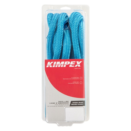 Kimpex Double Braided Dock Line 20 ft - 1/2" - Nylon - Double Braided - 748575
