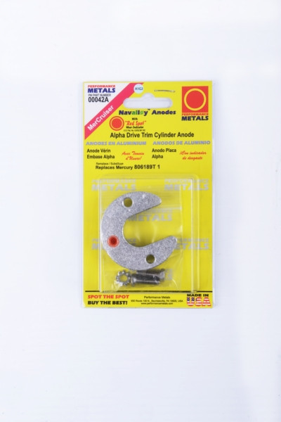PERFORMANCE METAL Alpha Trim Cylinder Anode Fits Mercury - 740606