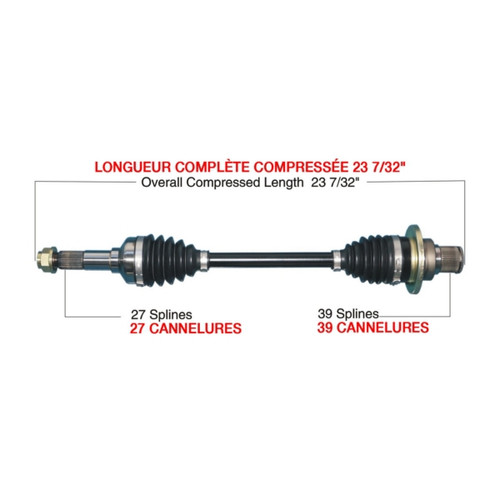 TrakMotiveHD Complete HD Axle YAMAHA - 216542