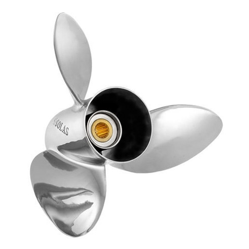Solas RUBEX STAINLESS Interchangeable Hub Propellers Fits Johnson/Evinrude, Fits Mercury, Fits Yamaha, Fits Suzuki, Fits Volvo, Fits Honda - Stainless steel - 741060
