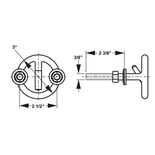 Sea Dog Line Transom Mount Ski Tow Stainless steel - 702791