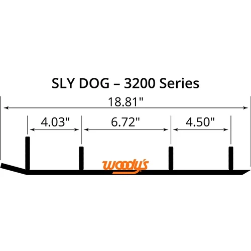 WOODYS Trail Blazer IV Carbide Runner Hell Hound, Powder Hound Trail: 6"/7"/8", Attack - 463268