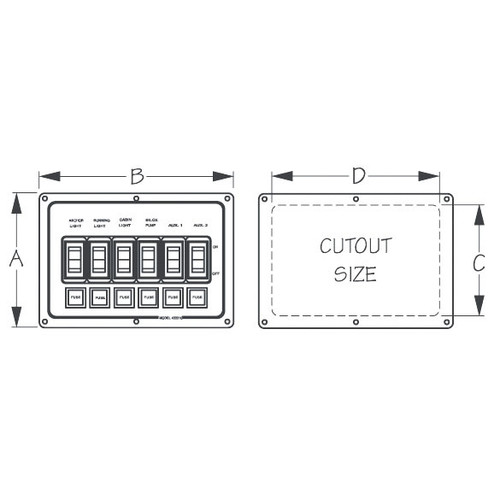 Sea Dog Aluminum Horizontal Switch Panel - 702831