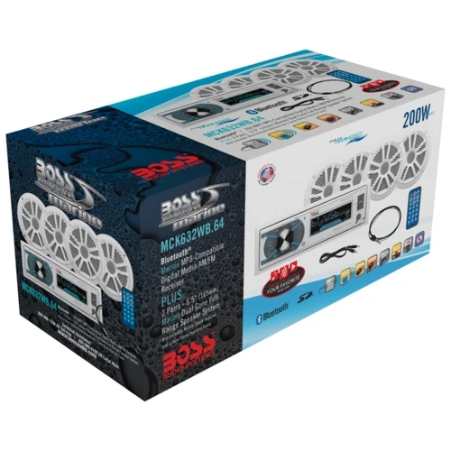 Boss Audio Audio Receiver Kit MCK632WB.64 Marine - 4 - 180 W - 749245