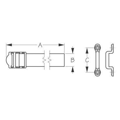 Sea Dog Battery Box Strap and Brackets 48" - 702904