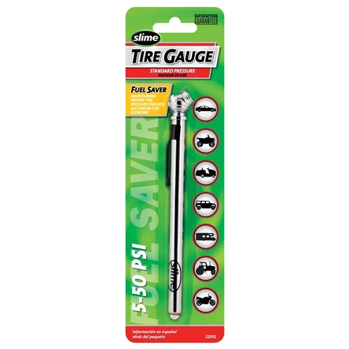 SLIME 5-50 PSI Pencil Gauge Tire Gauge - 071407