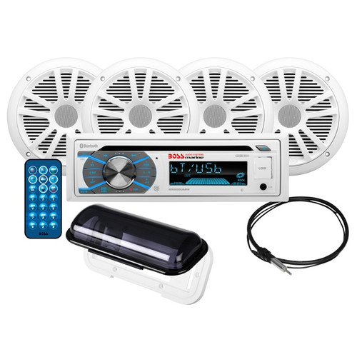 Boss Audio Audio Receiver Kit with Speaker - MCK508WB.64S Marine - 4 - 180 W - 749271
