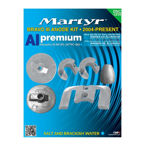 MARTYR Premium Aluminium Anodes Fits Mercury - 734489