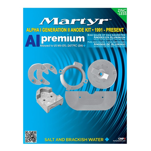 MARTYR Premium Aluminium Anodes Fits Mercury - 734491 MARTYR Premium Aluminium Anodes Fits Mercury - 734491