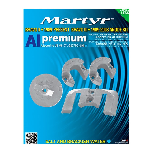 MARTYR Premium Aluminium Anodes Fits Mercury - 734493