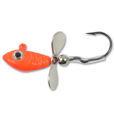 Northland Whistler Jig, #2/0 Hook, 1/8 oz, Orange, 2 Pc - THE FISHING SOURCE