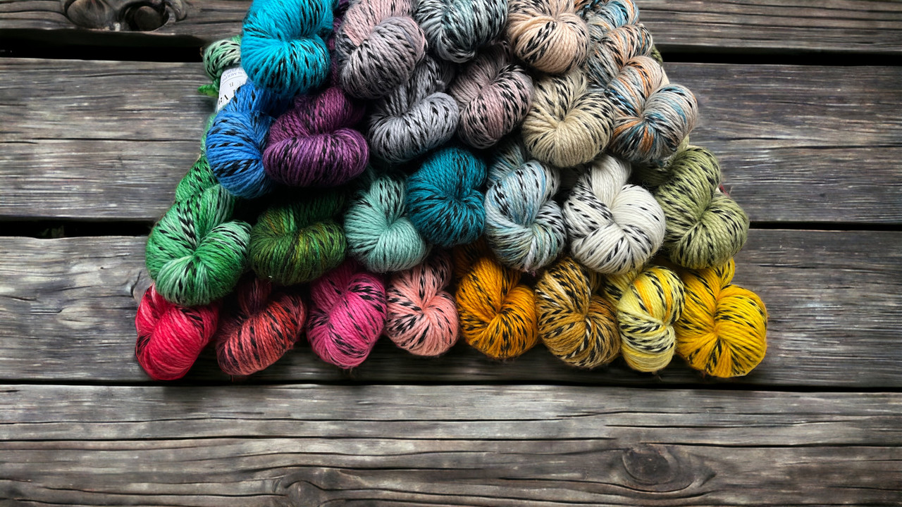 Zebra Stripe DK Yarn - Sun Valley Fibers