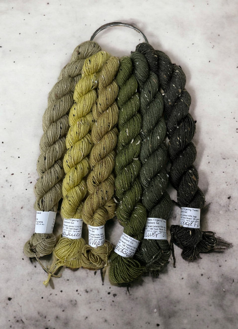 Tweed Fingering Gradient Kit - Greens