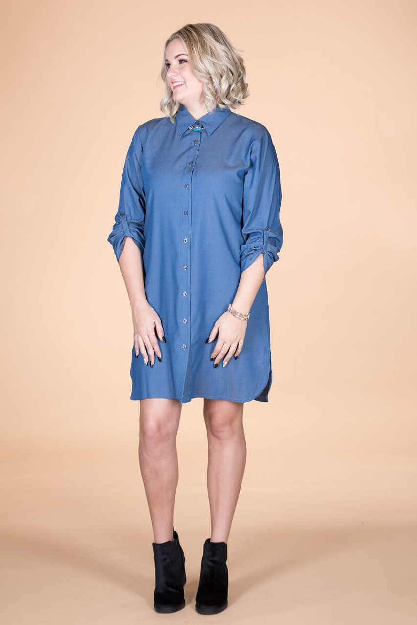 casual button up dress