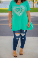 Catch Me If You Can Tunic- Mint