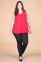 Dotted Lines Tank - Red