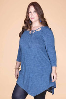 All I Could Wish For Tunic - Blue Denim Print